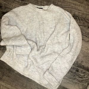 Top Shop Gray cotton/wool crew neck sweater